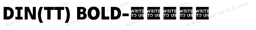 DIN(TT) BOLD字体转换